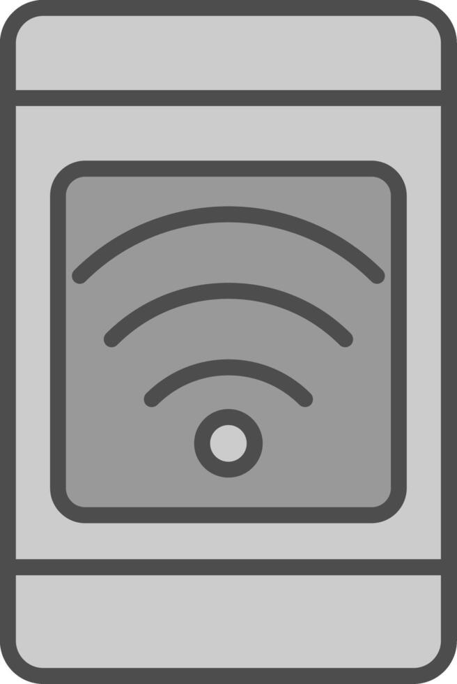 Mobile Connection Line Filled Greyscale Icon Design vector