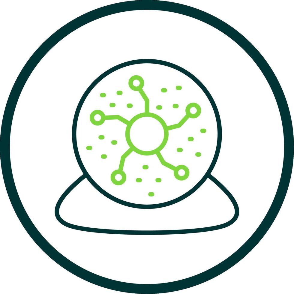 Plasma Ball Line Circle Icon Design vector