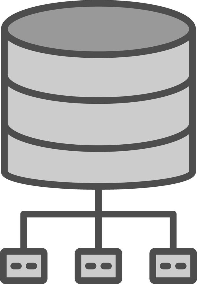 Database Architecture Line Filled Greyscale Icon Design vector