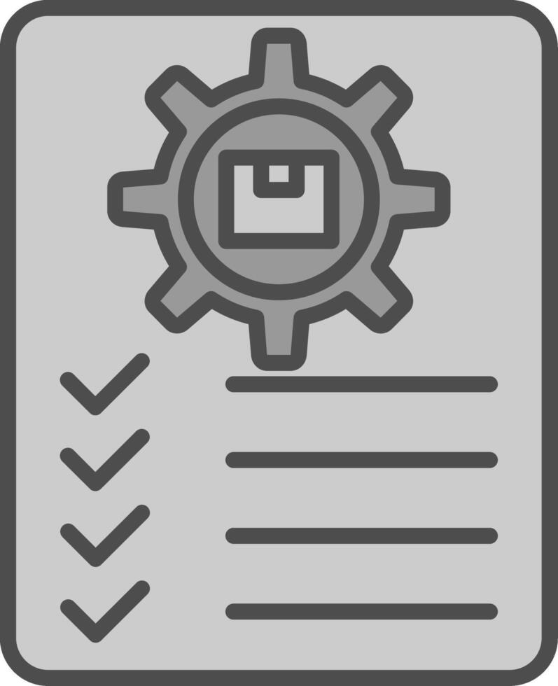 Inventory Management Line Filled Greyscale Icon Design vector