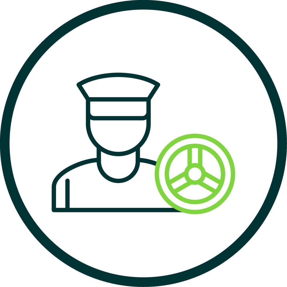 Driver Line Circle Icon Design vector