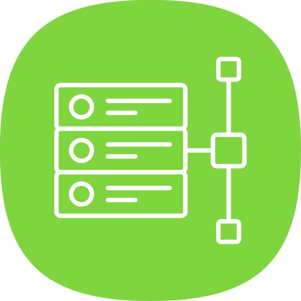 Data Stacks Line Curve Icon Design vector