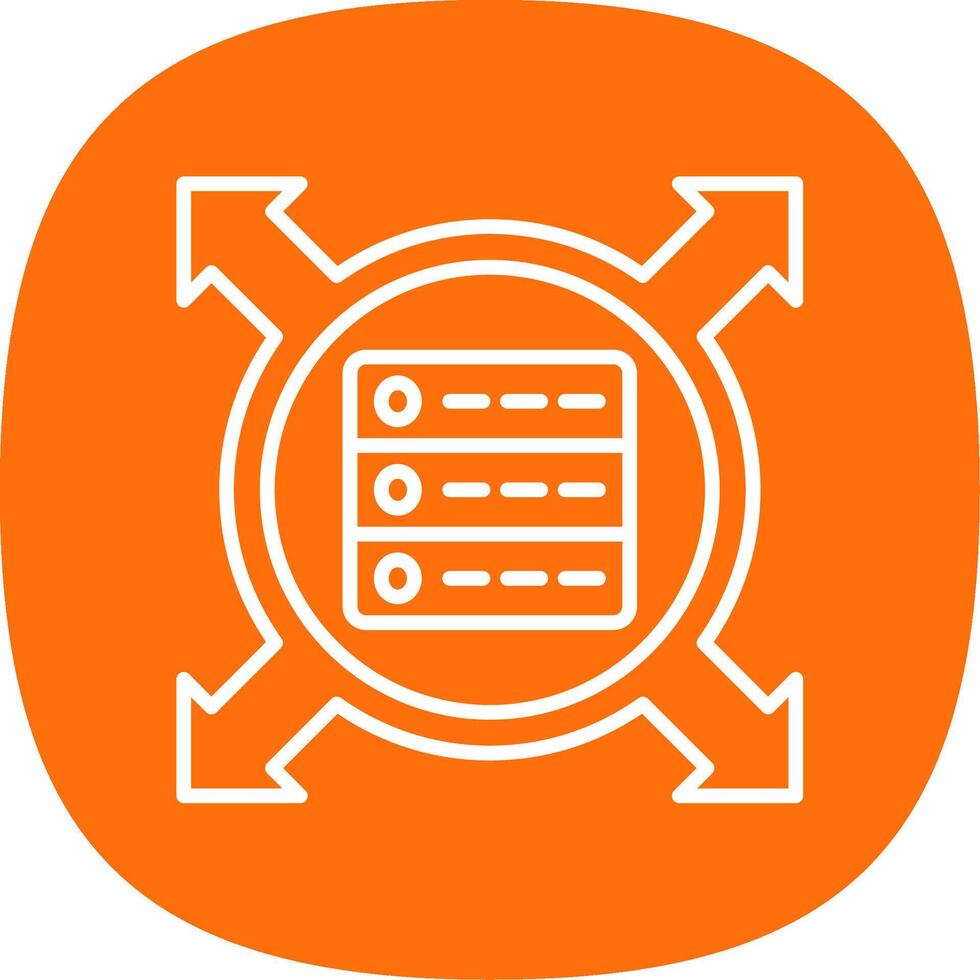 Data Driven Line Curve Icon Design vector