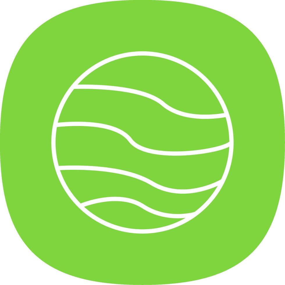 Planet Line Curve Icon Design vector