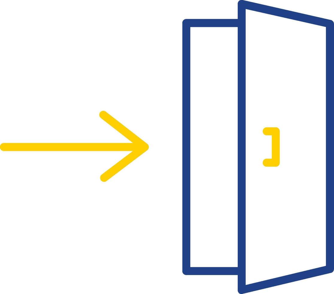 Entrance Line Two Colour Icon Design vector
