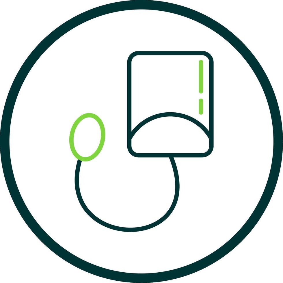 Blood Pressure Kit Line Circle Icon Design vector