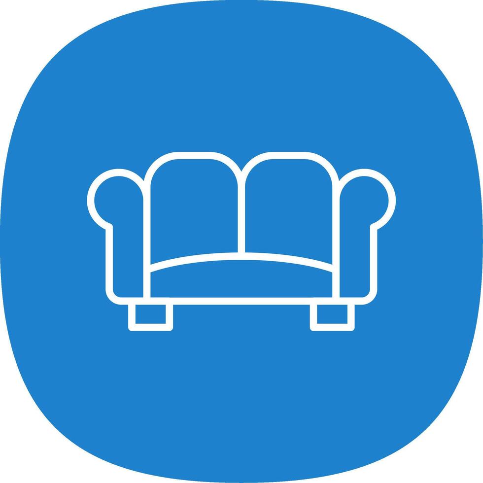 Sofa Line Curve Icon Design vector