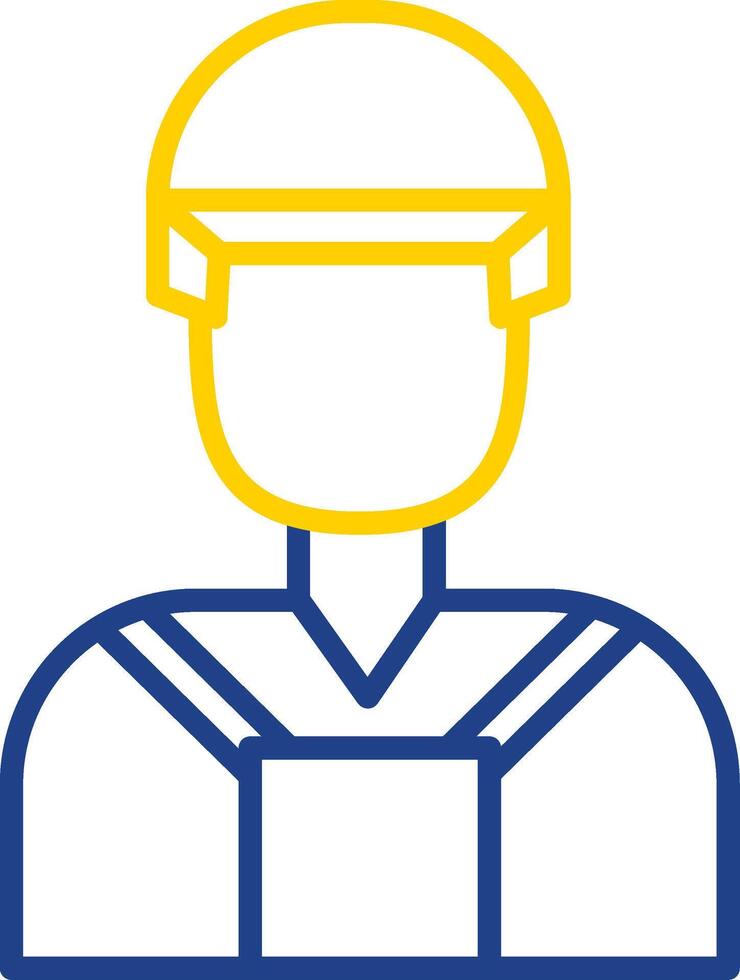 Builder Line Two Colour Icon Design vector