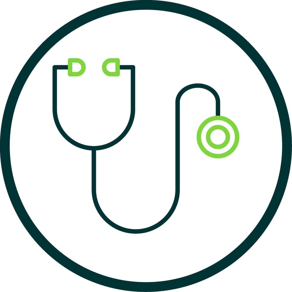 Stethoscope Line Circle Icon Design vector