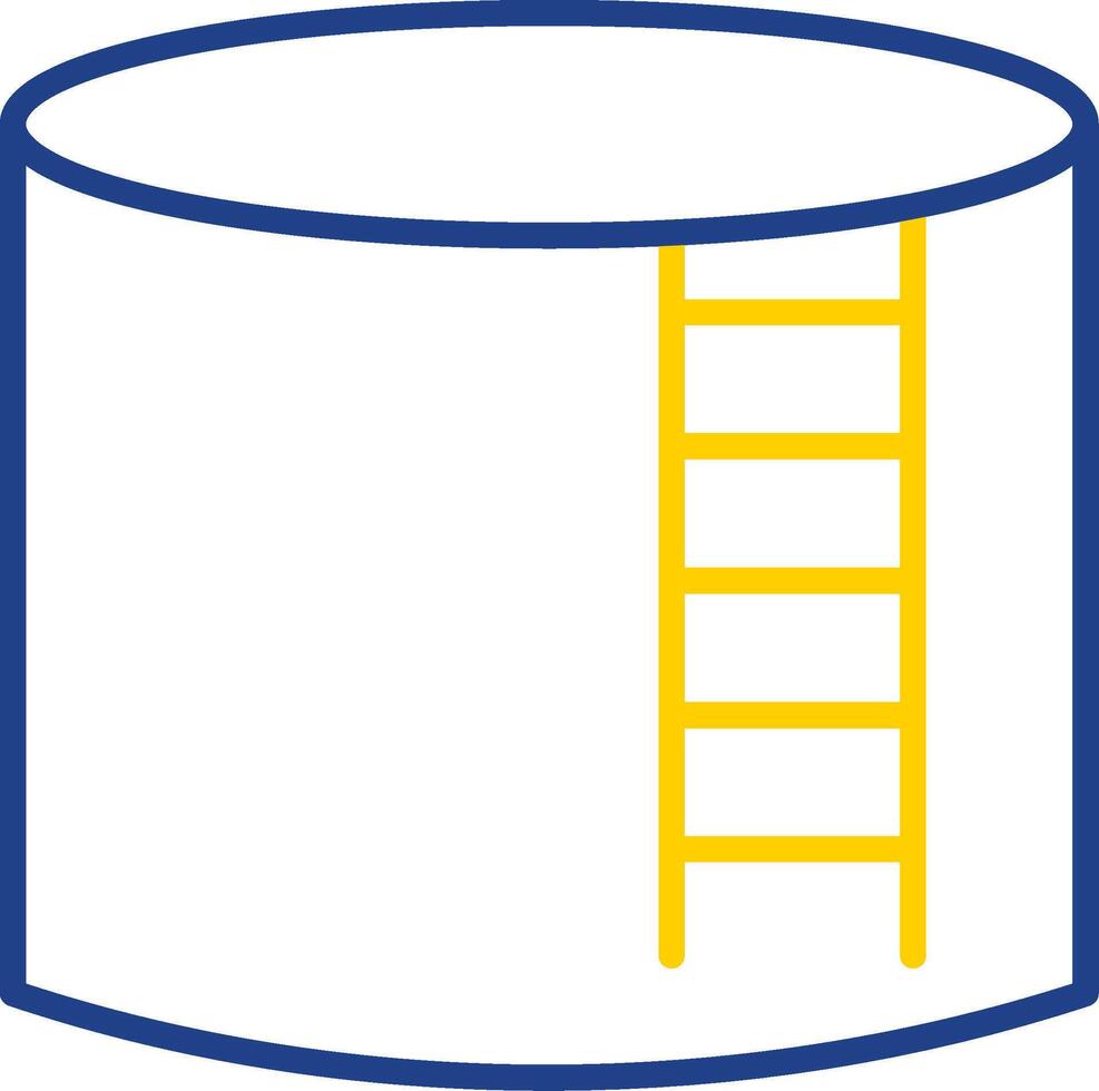 Storage Tank Line Two Colour Icon Design vector