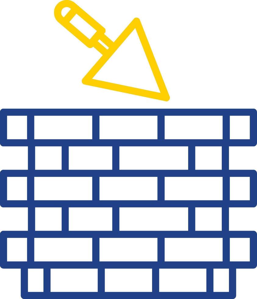 Bricks Tower Line Two Colour Icon Design vector