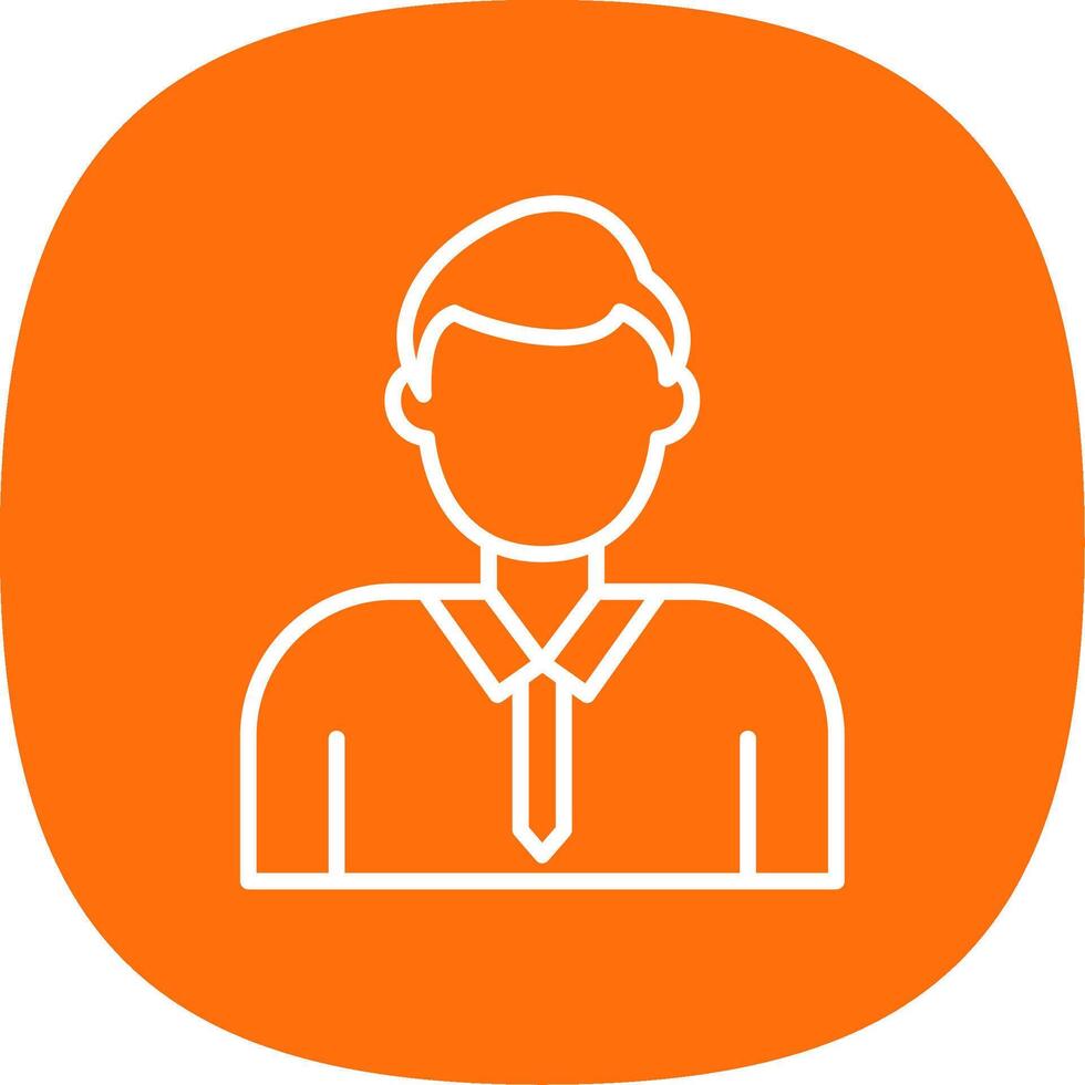 Account Manager Line Curve Icon Design vector