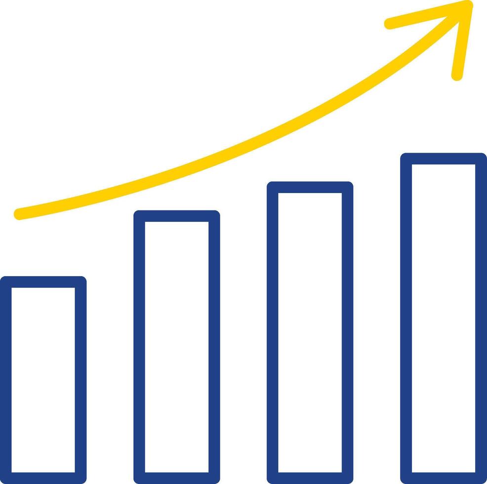 Growth Line Two Colour Icon Design vector