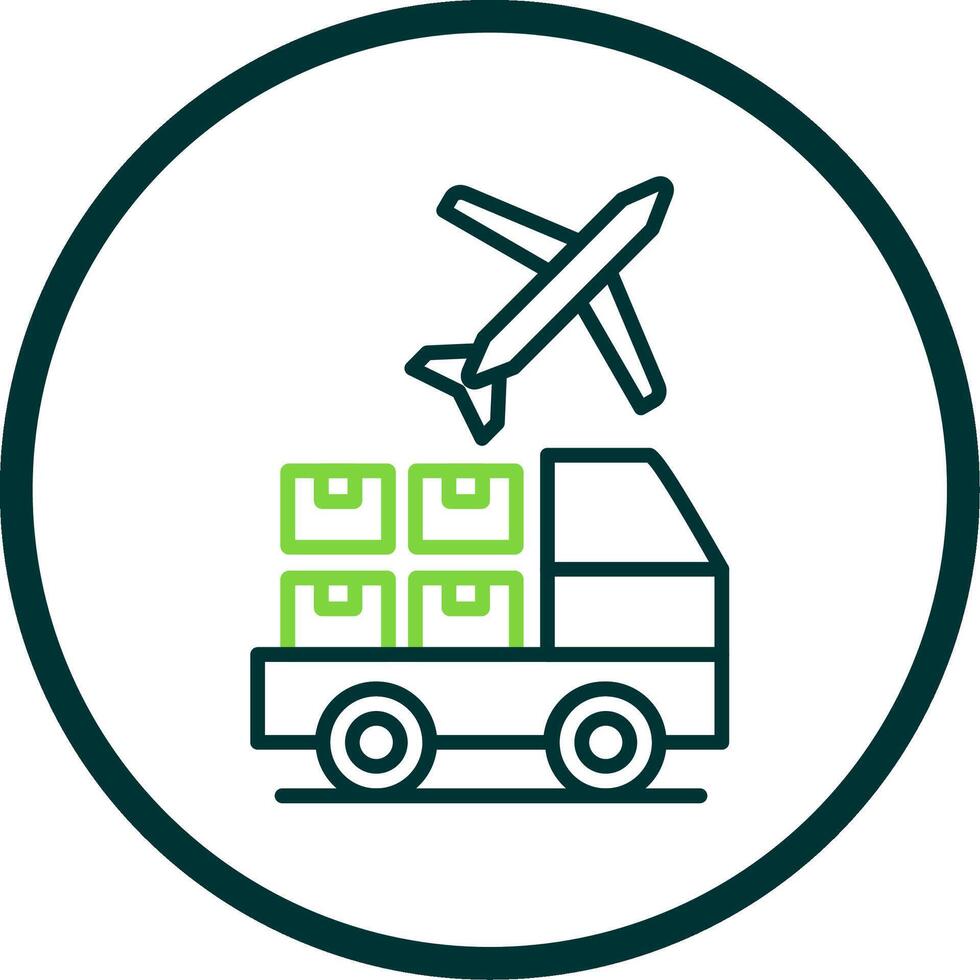 Logistic Service Provider Line Circle Icon Design vector