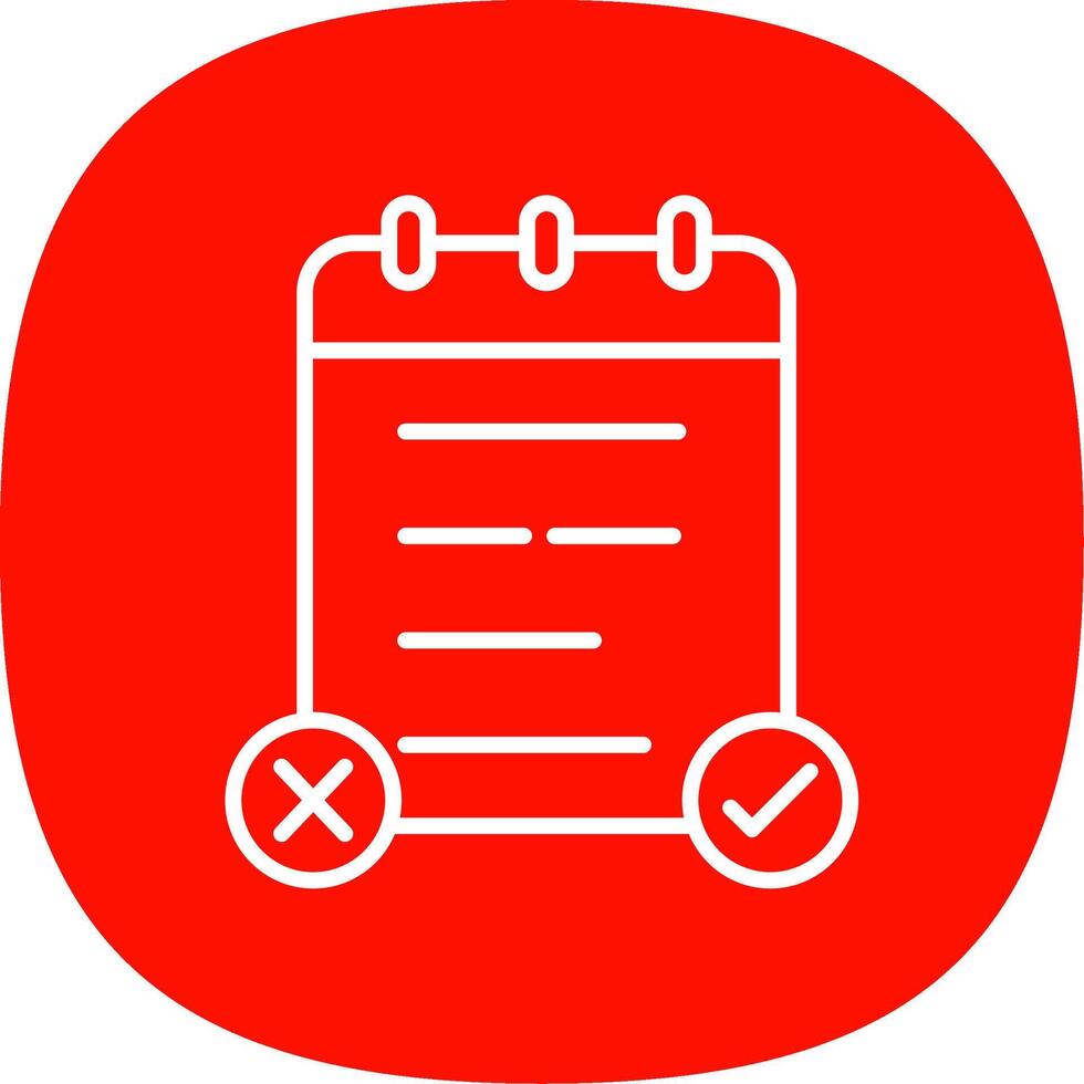 Testing Line Curve Icon Design vector