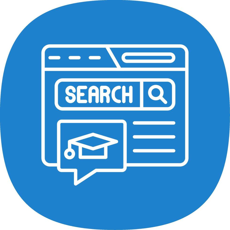 Education Forum Line Curve Icon Design vector