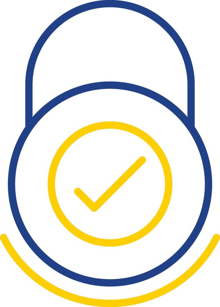 Security Check Line Two Colour Icon Design vector