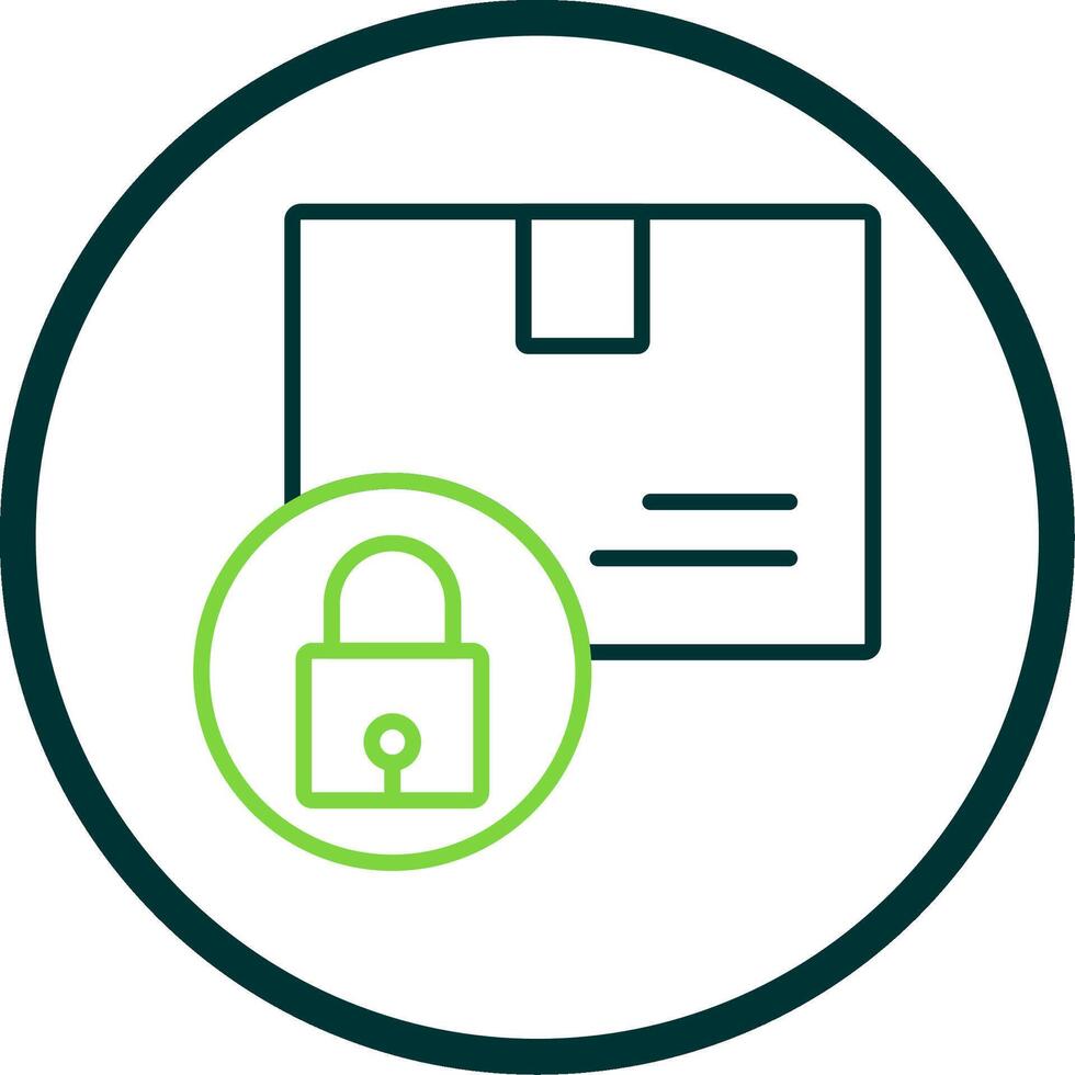 Logistics and Security Line Circle Icon Design vector