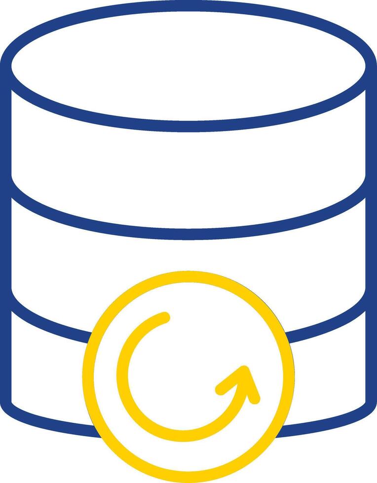 Database Backup Line Two Colour Icon Design vector