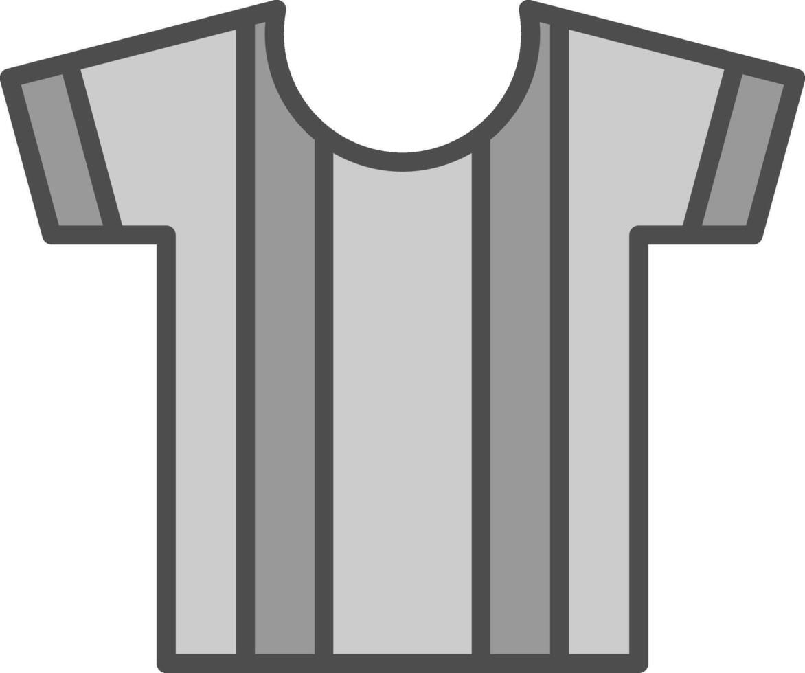 camisa línea lleno escala de grises icono diseño vector