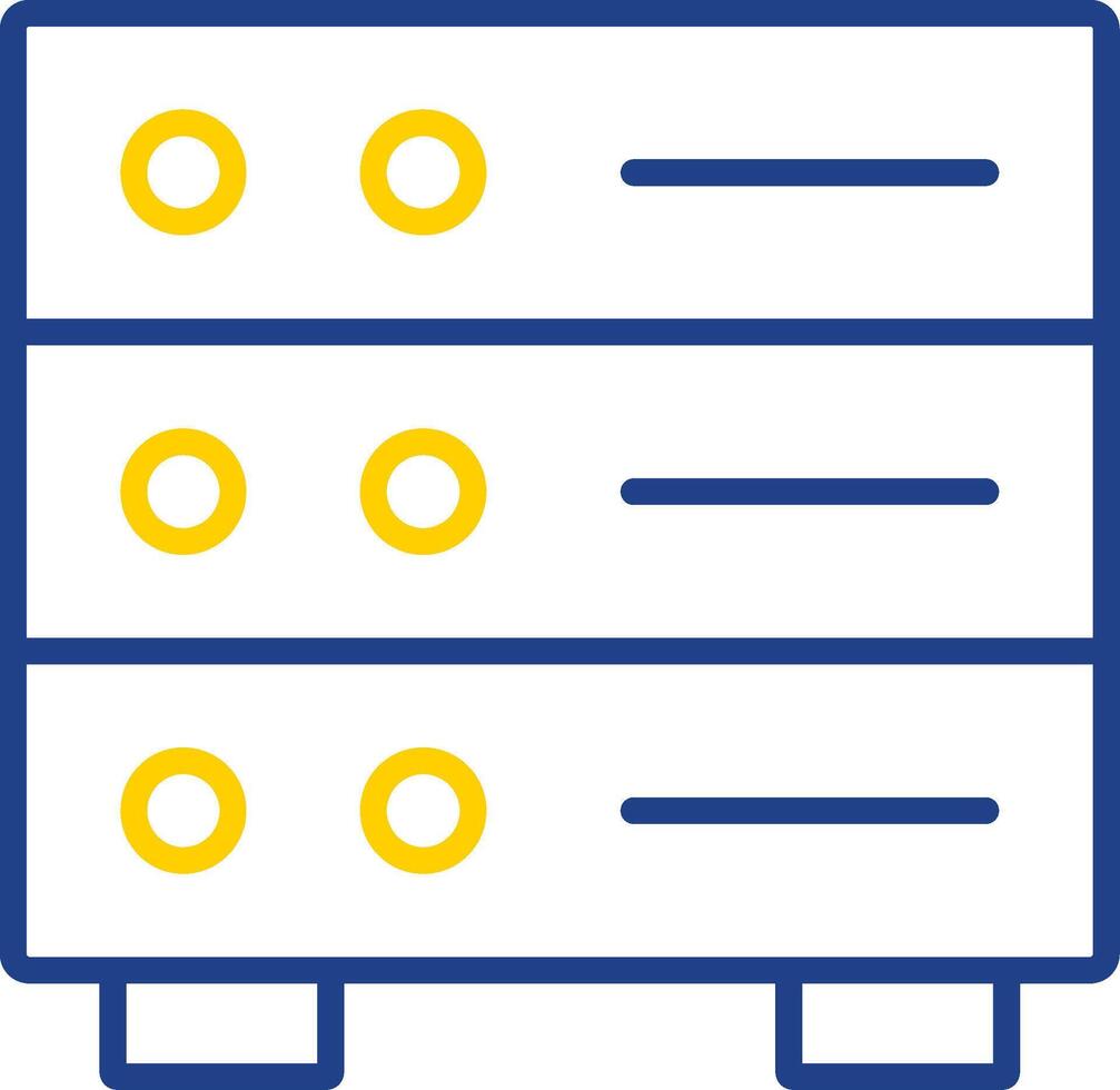 Database Center Line Two Colour Icon Design vector