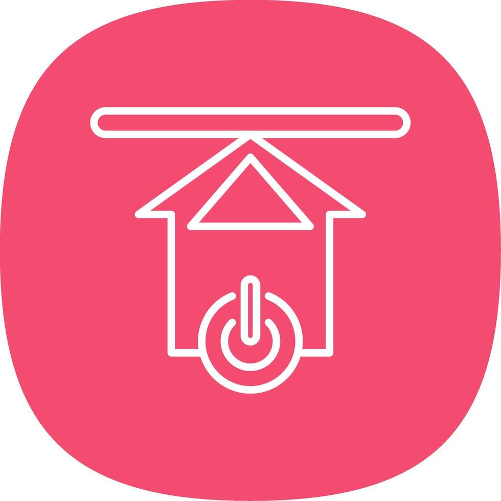 Upload Line Curve Icon Design vector