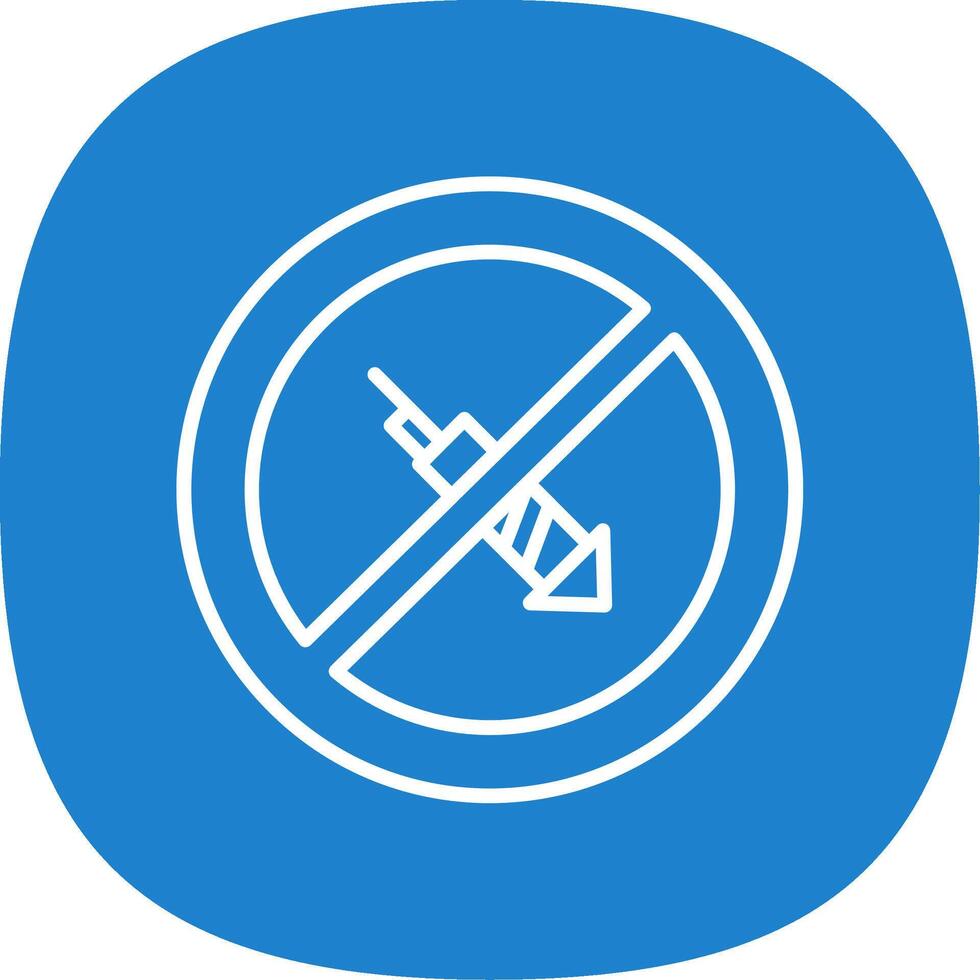 No Firework Line Curve Icon Design vector