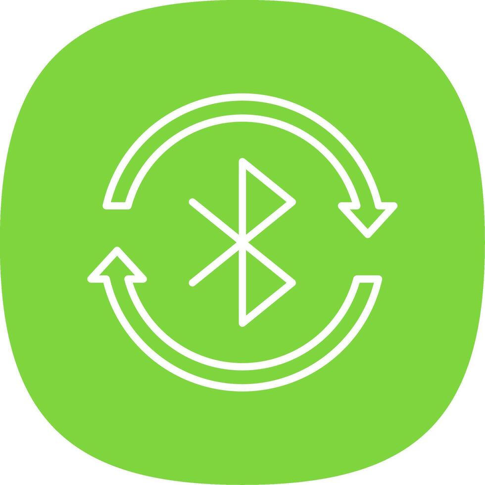 Bluetooth Line Curve Icon Design vector