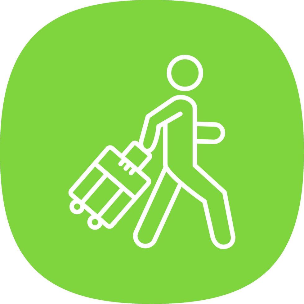 Person Line Curve Icon Design vector