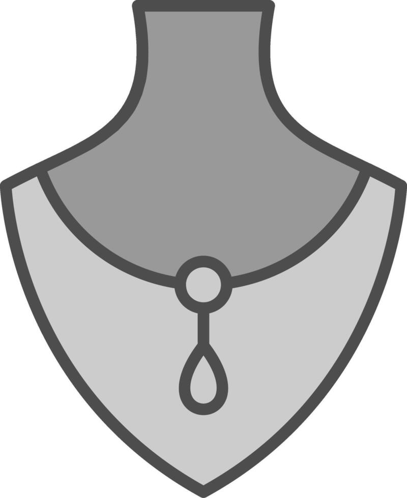 collar línea lleno escala de grises icono diseño vector