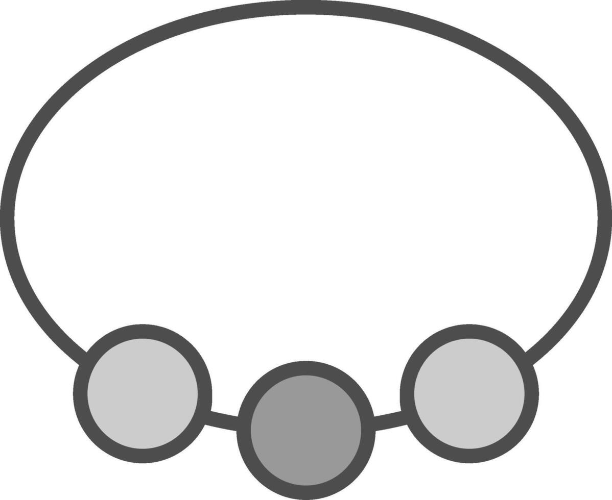 Bangle Line Filled Greyscale Icon Design vector