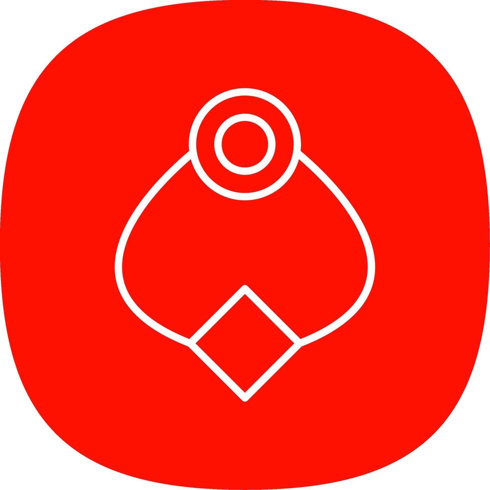 Door Knocker Line Curve Icon Design vector