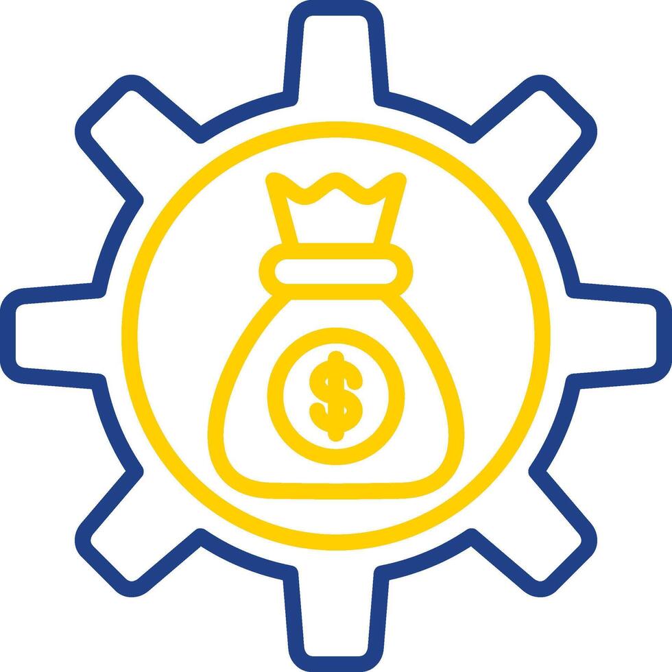 Asset Management Line Two Colour Icon Design vector