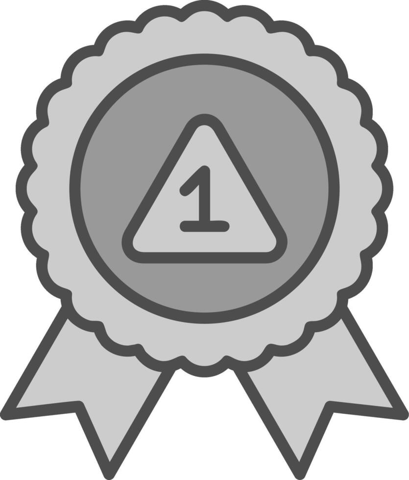 Award Line Filled Greyscale Icon Design vector