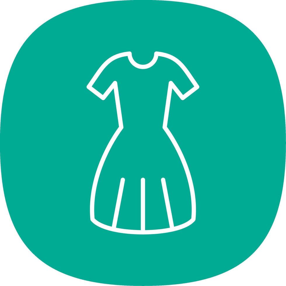 Dress Line Curve Icon Design vector