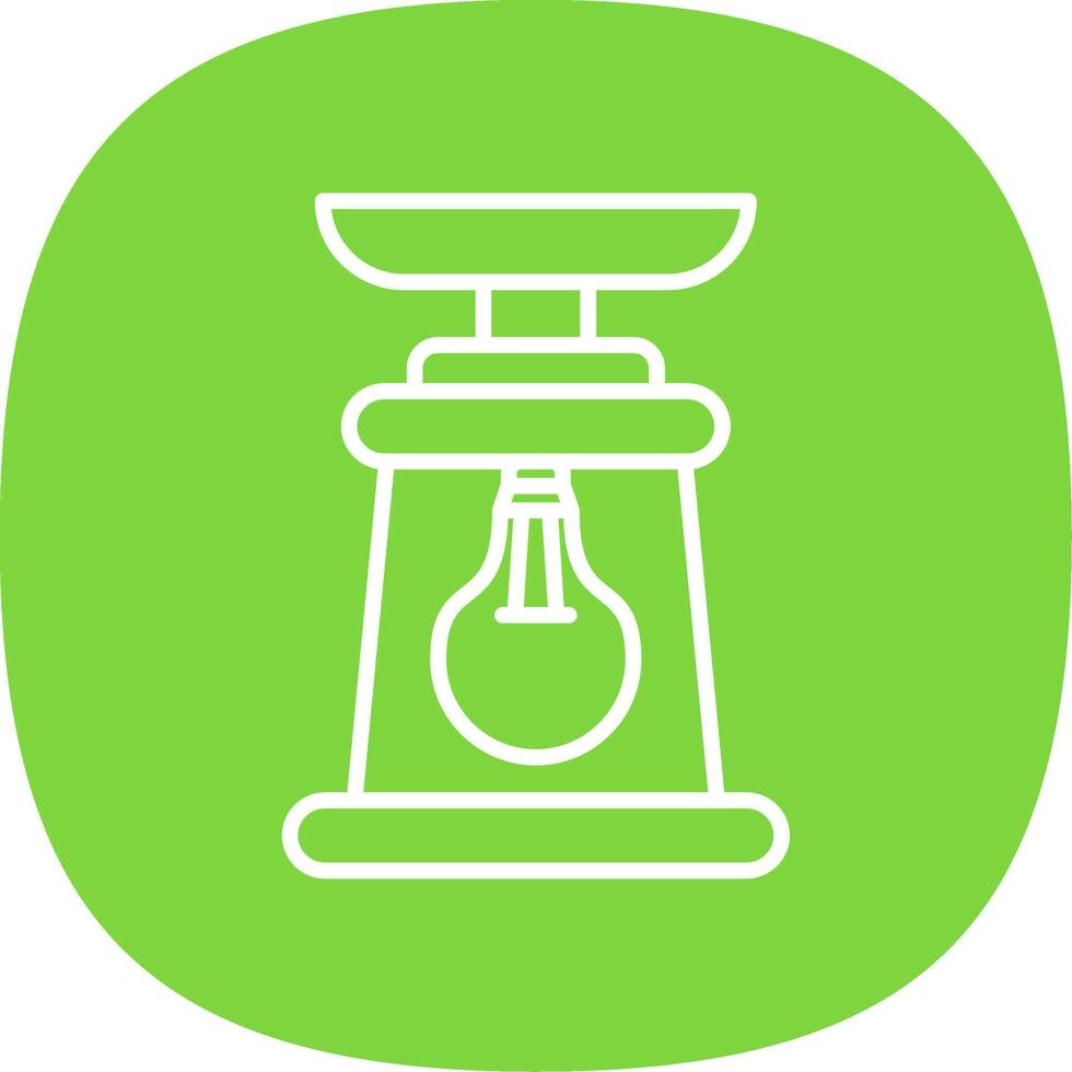 Lantern Line Curve Icon Design vector