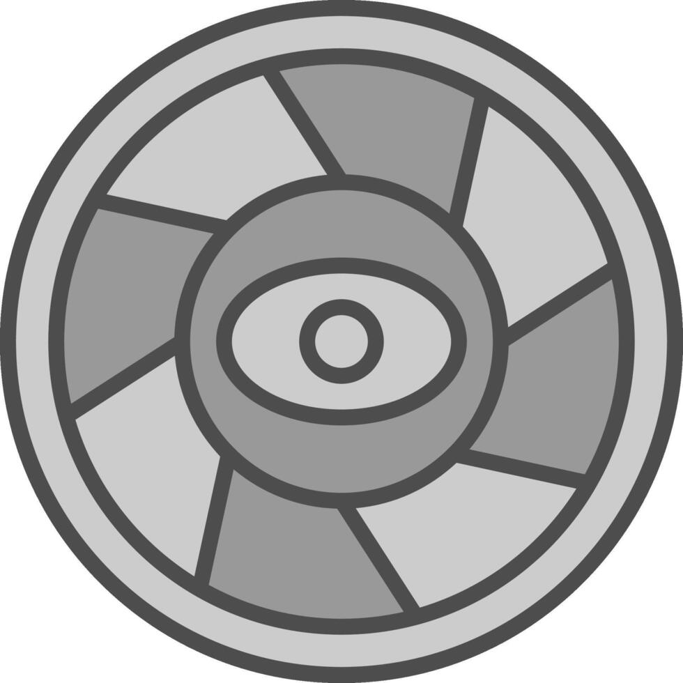 Lens Line Filled Greyscale Icon Design vector