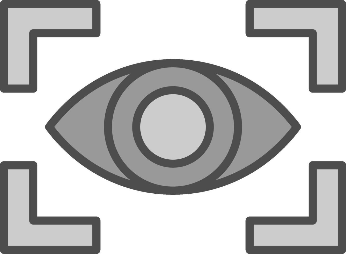 Vision Line Filled Greyscale Icon Design vector