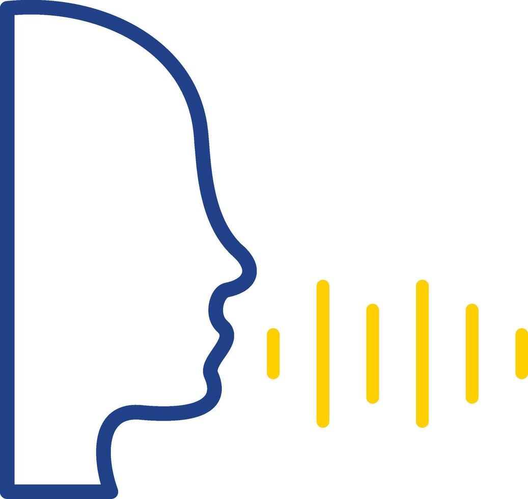 Voice Recording Line Two Colour Icon Design vector