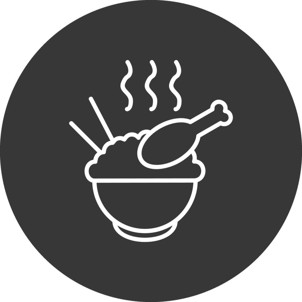 Bowl Line Inverted Icon Design vector