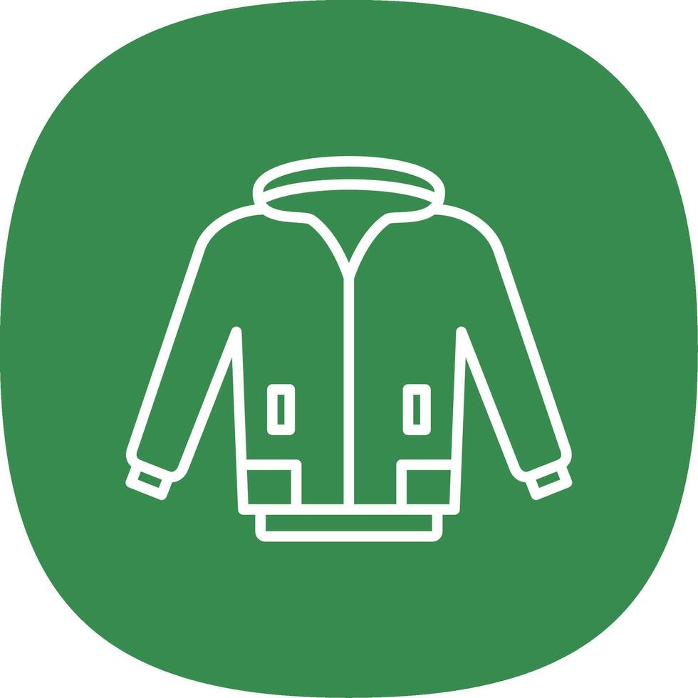 Jacket Line Curve Icon Design vector