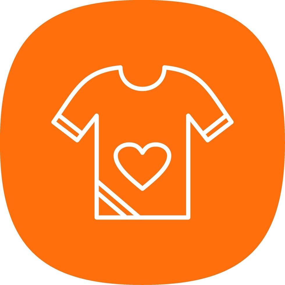 Shirt Line Curve Icon Design vector