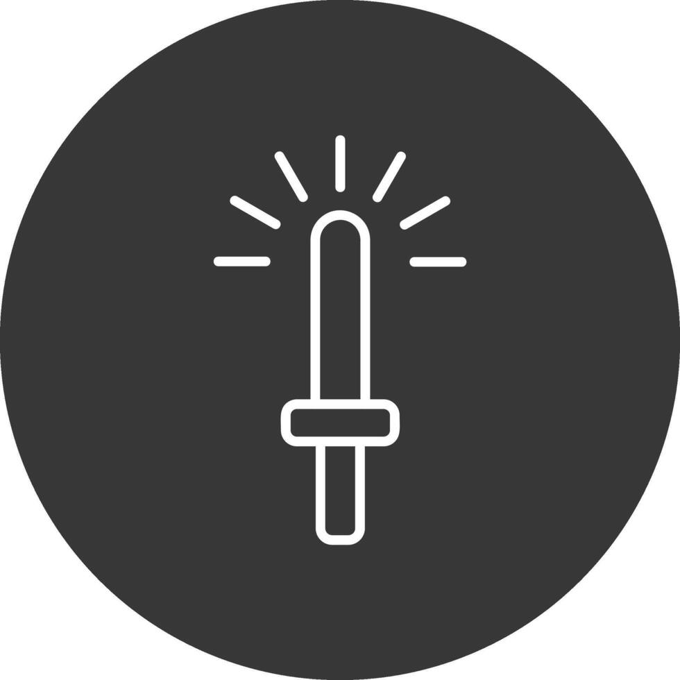 Light Stick Line Inverted Icon Design vector