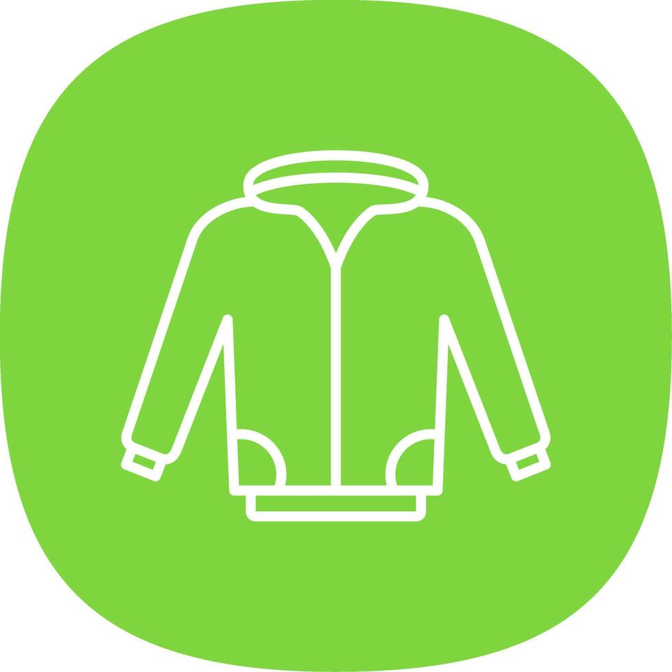 Jacket Line Curve Icon Design vector