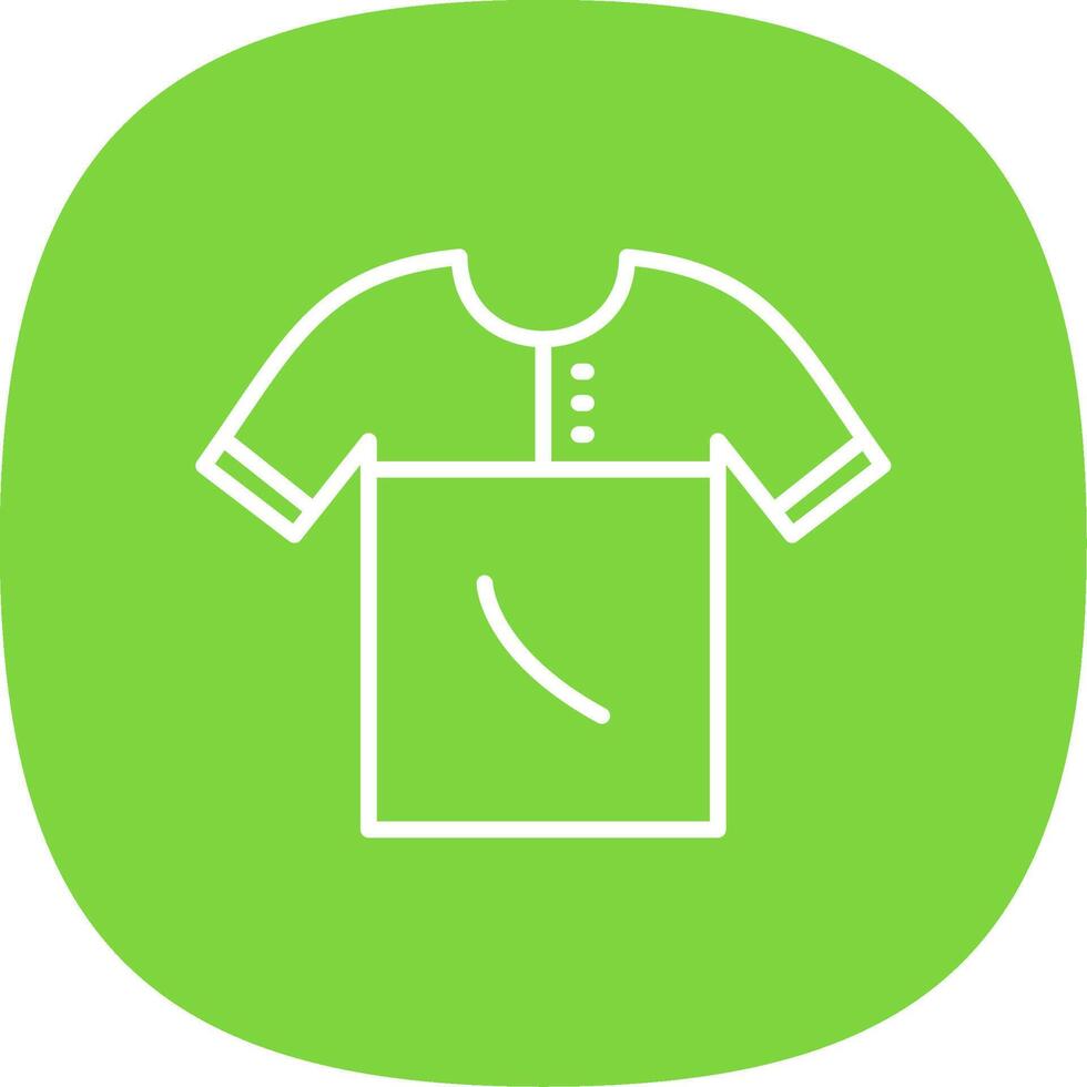 Shirt Line Curve Icon Design vector