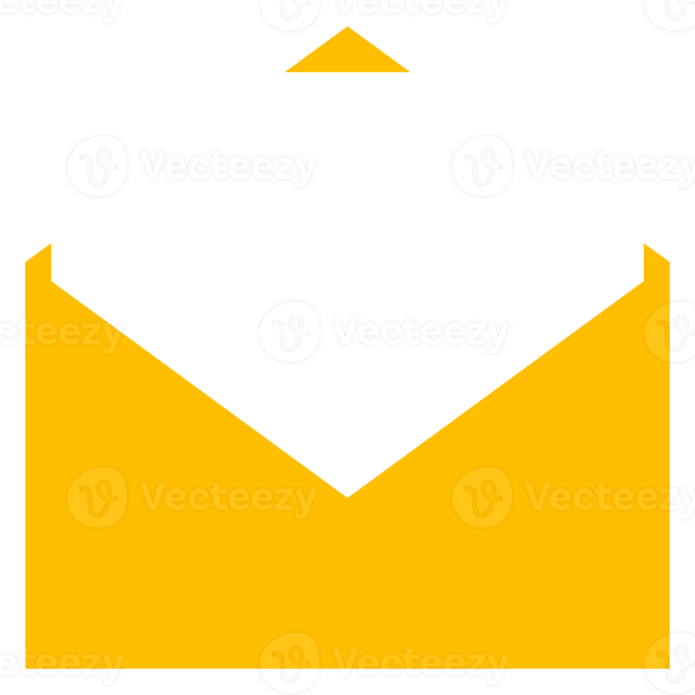 Yellow envelope with card png