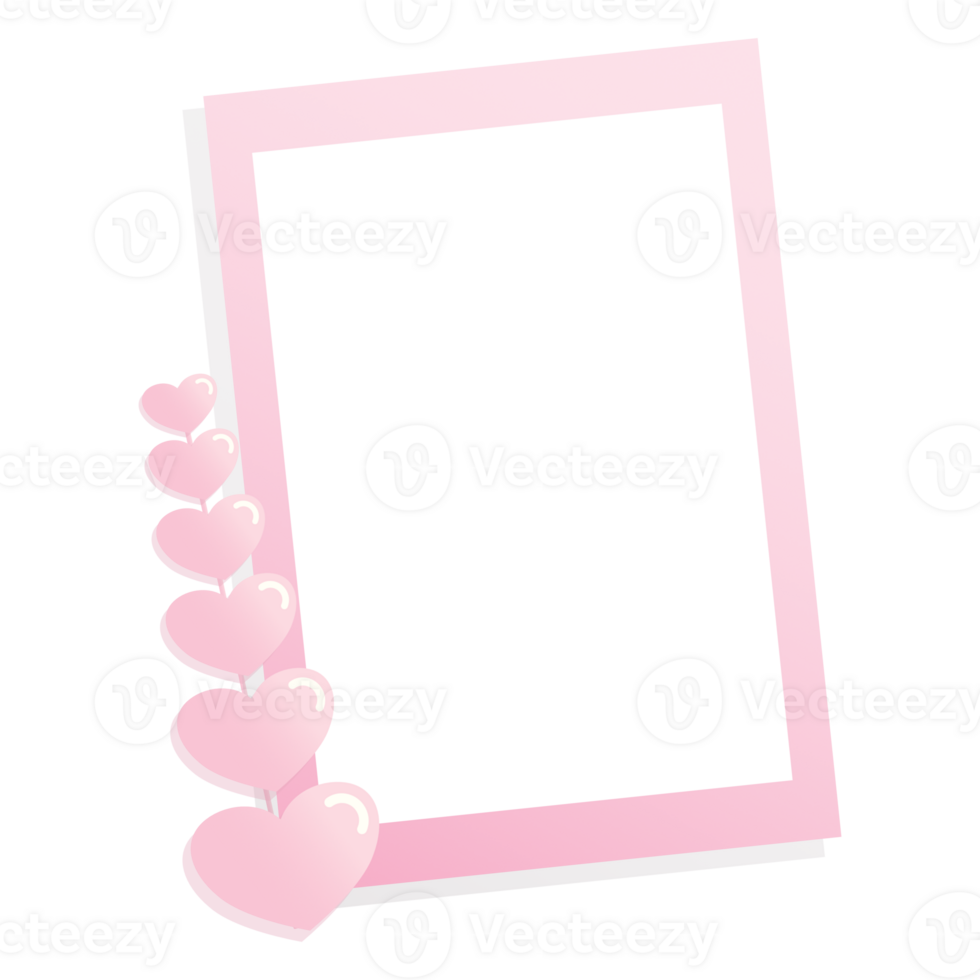 pink empty photo frame png