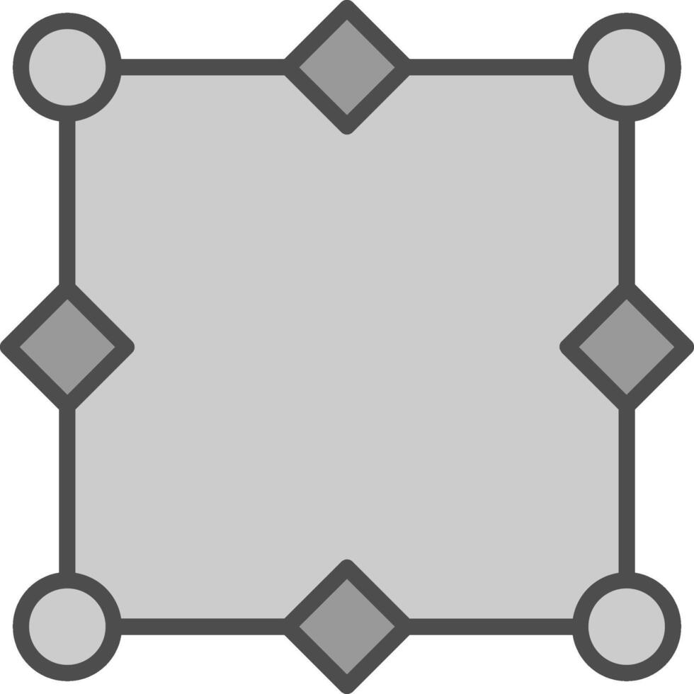 Nodes Line Filled Greyscale Icon Design vector