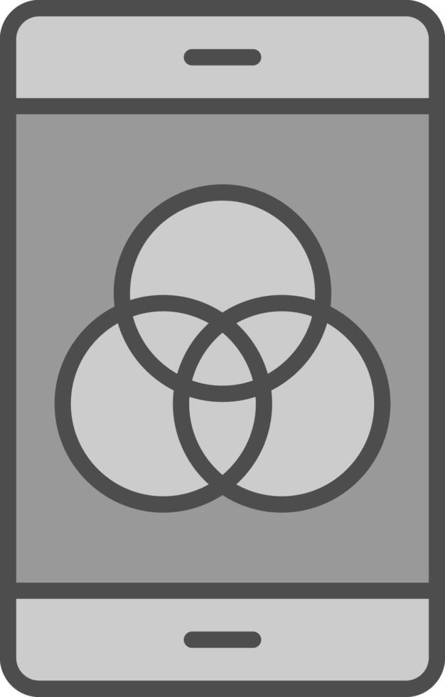 Color Scheme Line Filled Greyscale Icon Design vector