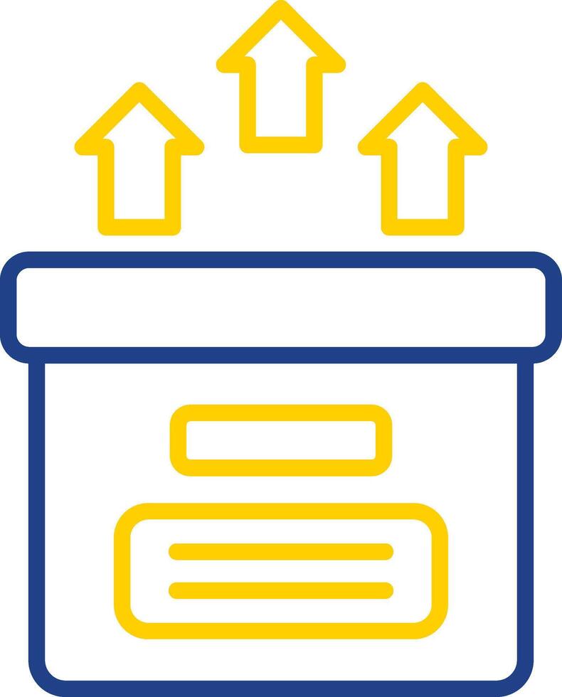 Storage Box Line Two Colour Icon Design vector